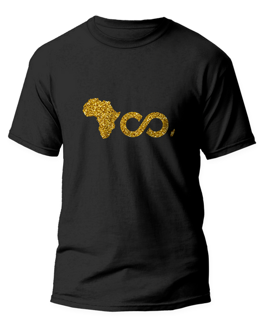 T-Shirt Noir Yoo Afrika Gold